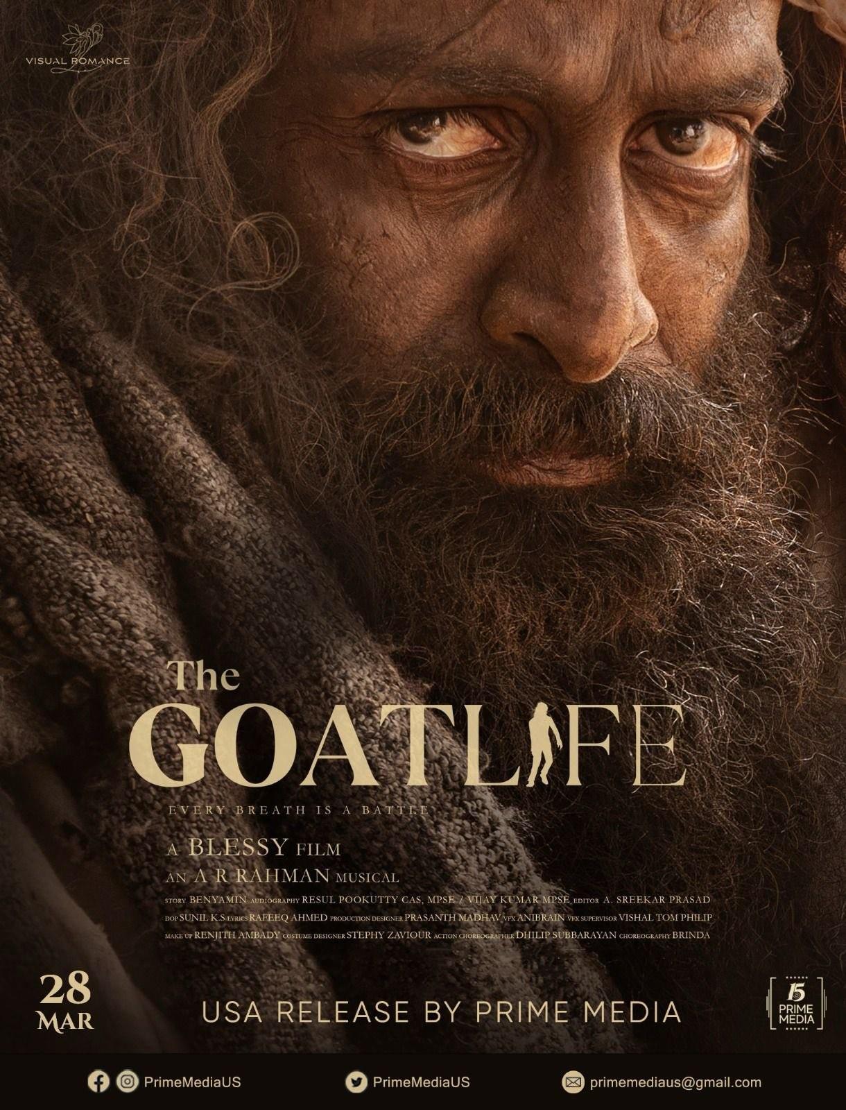 The GOAT Life: USA Bookings Open For Aadujeevitham Starring Prithviraj ...